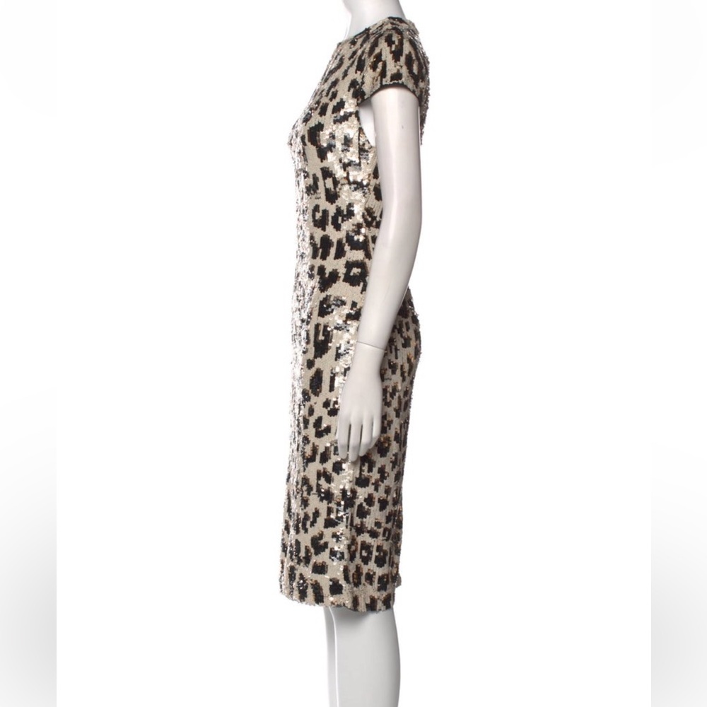 Alice + Olivia Black and Gold Sequin Dress - Picture 3 of 5